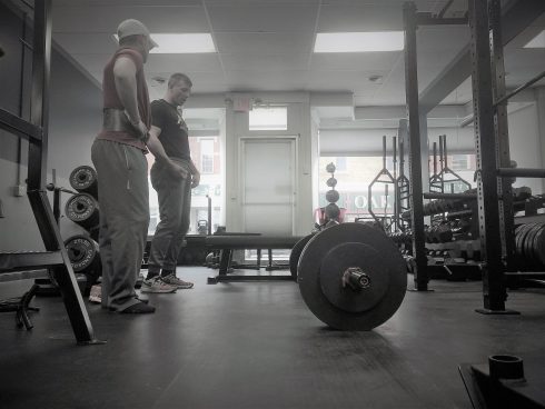 Dylan Thorp, Div. III, 220 lb. State Wrestling Champion explaining hip hinge fundamentals while deadlifting. His work ethic in the weight room carries over to the mat ; This young man has incredible potential. At Forged Fitness, Oak Harbor, OH.  